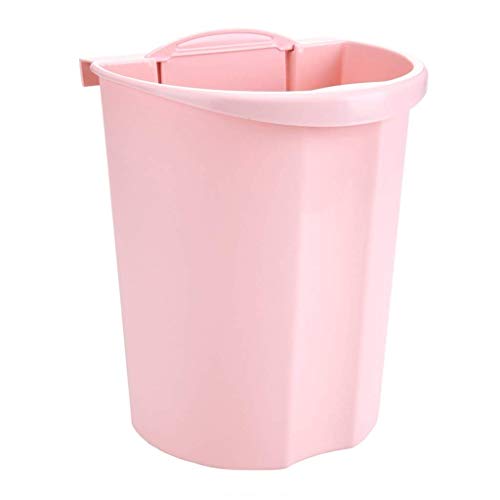 QTANZIQI Mülleimer – über dem Schrank, Korb, Papierkörbe, multifunktional, zum Aufhängen, Mülleimer, Müllbehälter, Pink (Pink) silk pillowcase von QTANZIQI