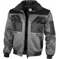 Pilotjacke mit Teddyfutter 1000 Gr. m grau/schwarz - Qualitex von QUALITEX