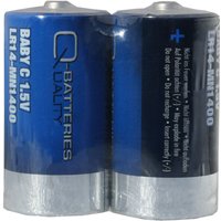 Quality Batteries - Q-Batteries Baby Batterie LR14 c 1,5V Alkaline Zellen (2er Folie) von QUALITY BATTERIES