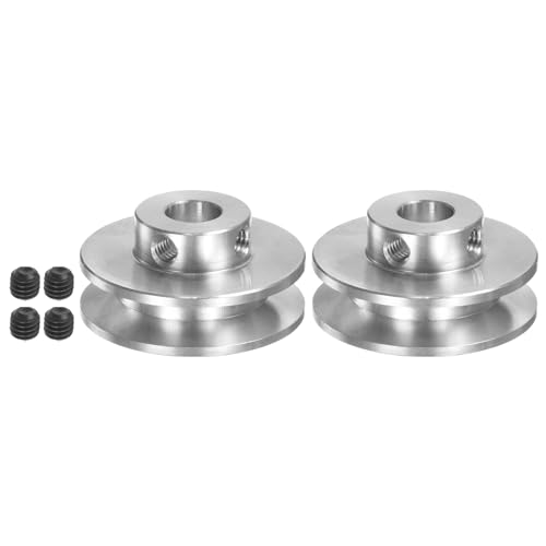 QUARKZMAN 2er Set V-Typ Riemenscheibe 7mm Bohrung 31mm Außendurchmesser Einzelrille Aluminiumlegierung für 3-5MM PU Rundriemen Motorwellen-Bohrmaschine von QUARKZMAN