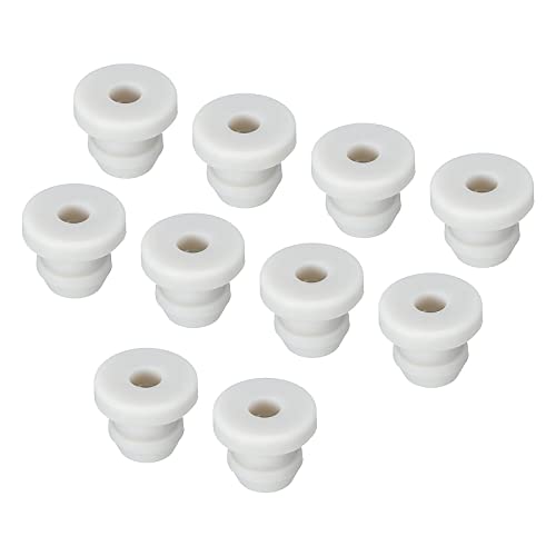 QUARKZMAN Schnappen Gummi Öse Stopfen 9mm AD 3mm ID Siegel Kratzfest Grau für Elektrisch Box Kabel Schlauch 10Pack von QUARKZMAN