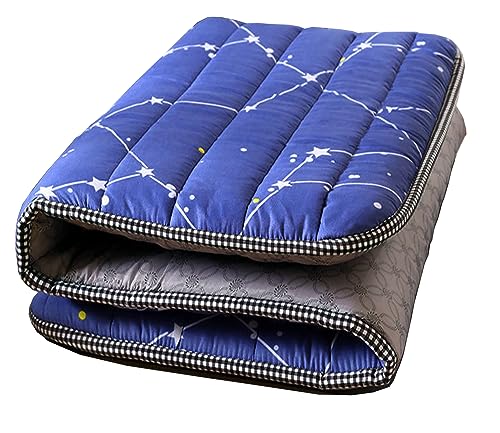 QUINTO Futon-Matratze Futon-Weichboden Faltbare tragbare Matratze Doppelter japanischer Futon Japanische Tatami-Rollmatte Faltbare Matratze verdicken 90x200,F,90X200cm von QUINTO