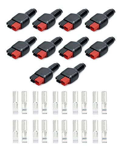 QWORK® 30A Batterie Schnellkupplung Stecker Powerpol-Steckverbinder (10 Paar Rot+Schwarz) von QWORK