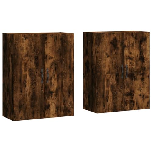 QZZCED Wohnzimmerschrank Küchen-Sideboard Multifunktionales Sideboard Wandschränke 2 STK. Holzwerkstoff für Wohnzimmer, Küche, Korridor von QZZCED