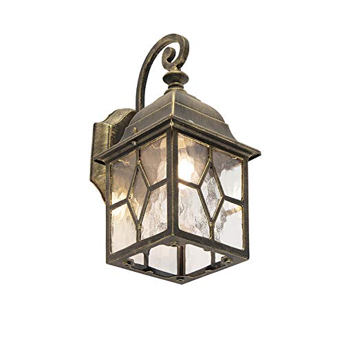 Qazqa - Landhaus I Vintage Romantische Außen Wandleuchte Bronze - London I Außenbeleuchtung - Aluminium Würfel I Quadratisch - LED geeignet E27 Qazqa - Landhaus I Vintage Romantische Außen Wandleuchte Bronze - London I Außenbeleuchtung - Aluminium Würfel I Quadratisch - LED geeignet E27 von Qazqa