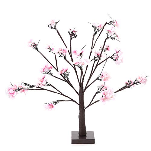 Qcwwy LED-Kirschblütenbaum-Lichter, Dekorativer Bonsai-Beleuchteter Baum Beleuchteter Kirschblüten-Baum-Licht-Tischplatte LED-Baum-Lampen-Ausgangsdekor-künstliches Pflanzen-Licht von Qcwwy