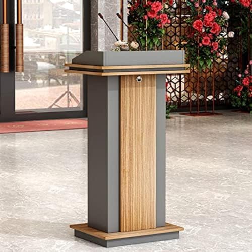 Church Pulpit Podium, Teaching Lecture Stand with Baffle Plate, Easy Assembly Density Board Elevated Reading Standing Shelf for Office, School, Home von QiXiaYuHui