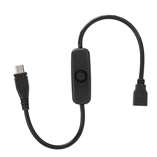 Qiilu Micro-USB-Verlängerungskabel mit 501-Tastenschalter für Ras Erry Pi Männliches Kabel mit 5 von Qiilu