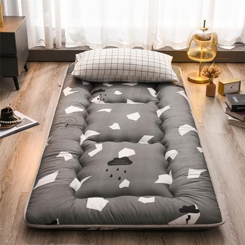 QiuShuiDr Japanische Futon-Matratze, Faltbare Tatami-Matte for Studentenwohnheim,Isomatte,Japanisches Rollbett,Einzel-Doppel-Tatami-Matratzenauflage(A,Queen(150x200cm)) von QiuShuiDr