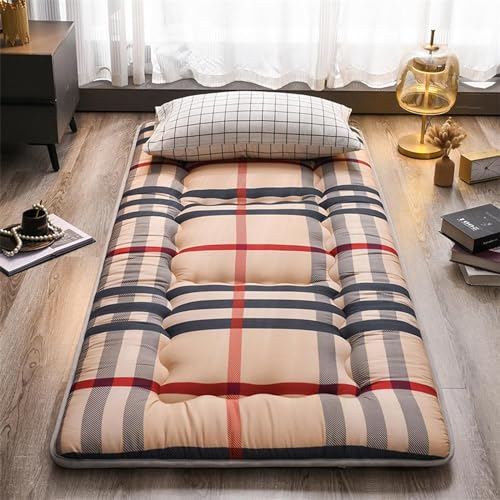 QiuShuiDr Japanische Futon-Matratze, Faltbare Tatami-Matte for Studentenwohnheim,Isomatte,Japanisches Rollbett,Einzel-Doppel-Tatami-Matratzenauflage(B,King(180x200cm)) von QiuShuiDr