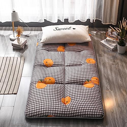 QiuShuiDr Japanische Futon-Matratze, Faltbare Tatami-Matte for Studentenwohnheim,Isomatte,Japanisches Rollbett,Einzel-Doppel-Tatami-Matratzenauflage(D,King(180x200cm)) von QiuShuiDr