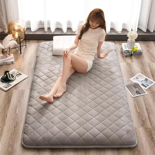 QiuShuiDr Japanische Futon-Matratze, Faltbare Tatami-Matte for Studentenwohnheim,Isomatte,Japanisches Rollbett,Einzel-Doppel-Tatami-Matratzenauflage(G,Full(120x200cm)) von QiuShuiDr