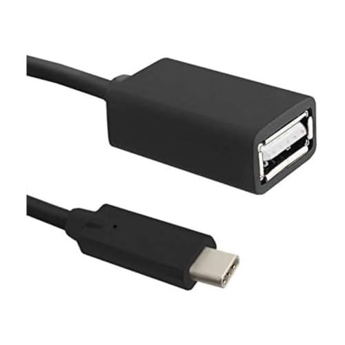 Qoltec 50422 USB-Kabel (0,25 m, USB C, USB A, 2.0/3.0 (3.1 Gen 1), Stecker/Buchse, Schwarz von Qoltec