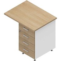 Quadrifoglio Standcontainer weiß, eiche hell 4 Auszüge 80,0 x 60,0 x 75,0 cm Quadrifoglio Standcontainer weiß, eiche hell 4 Auszüge 80,0 x 60,0 x 75,0 cm von Quadrifoglio