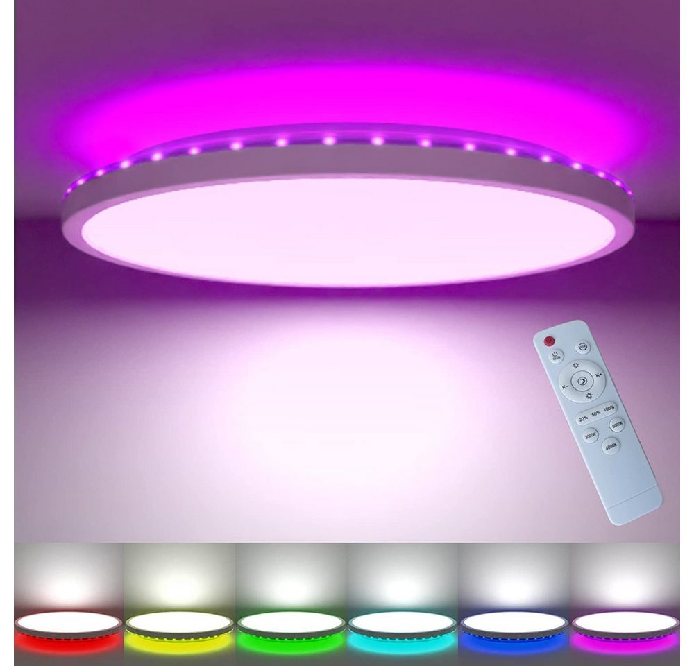 Qualra LED Deckenleuchte 3000-6000K 24W LED Deckenlampen Dimmbar Ultra Dünn mit Fernbedienung, Deckenleuchte für Wohnzimmer Kinderzimmer Küche Badezimmer Qualra LED Deckenleuchte 3000-6000K 24W LED Deckenlampen Dimmbar Ultra Dünn mit Fernbedienung, Deckenleuchte für Wohnzimmer Kinderzimmer Küche Badezimmer von Qualra
