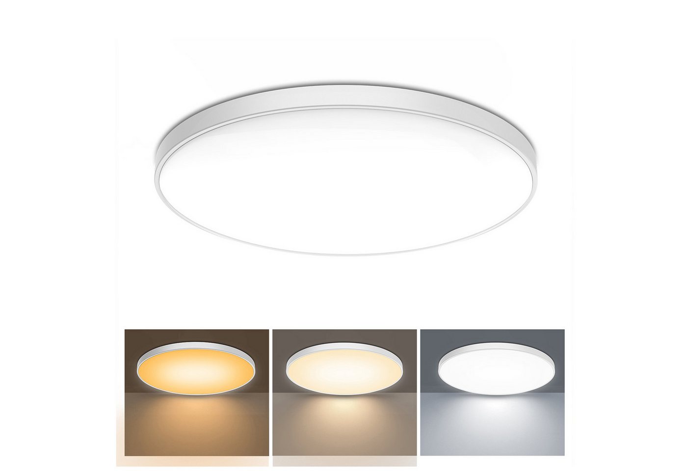 Qualra LED Deckenleuchte LED Deckenleuchte Flach 30/40W Dimmbar für Zuhause Schlafzimmer Küche, 40W, 3000K/4000K/6500K Qualra LED Deckenleuchte LED Deckenleuchte Flach 30/40W Dimmbar für Zuhause Schlafzimmer Küche, 40W, 3000K/4000K/6500K von Qualra