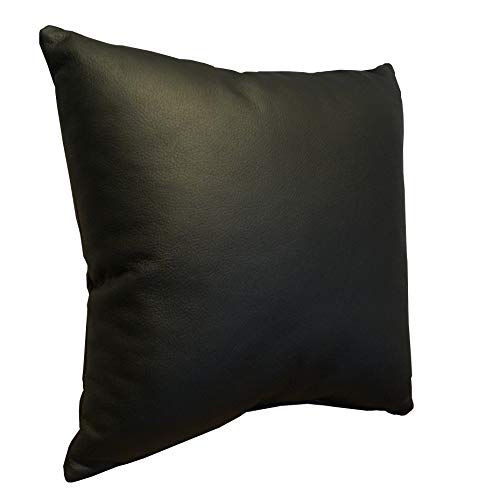 Quattro Meble Schwarz Echtleder Kissen Sofa & Stuhl Dekokissen Zierkissen Echtleder Rückenkissen Rindsleder Echt Leder Modell 1EL (35 x 35 cm) von Quattro Meble