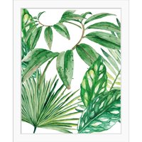 queence Bild "lelele", Blätter, Dschungel, Blätter, gerahmt, Natur von Queence
