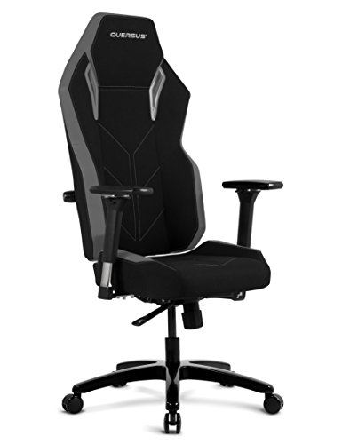 Quersus Vaos 501 Gaming-Stuhl, Stoff, Schwarz/Grau, M - XL von Quersus