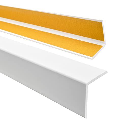 QUEST Winkelprofil 27x27mm – Selbstklebendes PVC-Gummi Kantenschutzprofil, Elastischer Eckschutz, Kunststoffwinkel für Kanten & Ecken, Weiß, 180cm QUEST Winkelprofil 27x27mm – Selbstklebendes PVC-Gummi Kantenschutzprofil, Elastischer Eckschutz, Kunststoffwinkel für Kanten & Ecken, Weiß, 180cm von Quest