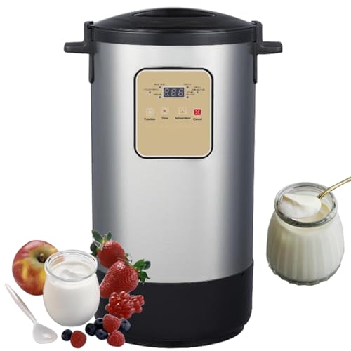 Quixnova Intelligente automatische Fermentationsmaschine, Edelstahl, Joghurtbereiter, kommerzielle Joghurt-Natto-Enzyme, Reisteig, Obstessig, Maschine für Restaurants, Konditoreien, Zuhause,18L von Quixnova