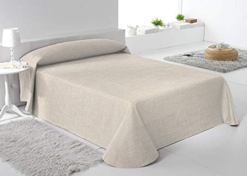 RAFITEXTIL Mani Tagesdecke Alan, Bett 90: 170 x 280 cm, cremefarben von RAFITEXTIL