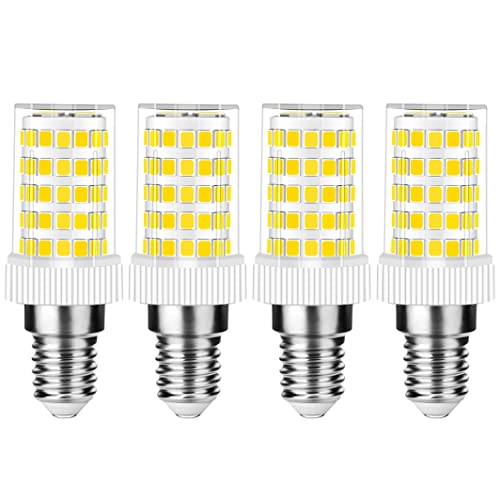 E14 LED Lampe 10W, 800LM, Kaltweiß 6000K, Ersatz 50W-100W E14 Halogenlampe, Kein Flackern, Nicht Dimmbar, E14 Glühbirnen für Kronleuchter, Deckenleuchten, Wandleuchten, AC 220-240V, 4er Pack von RANBOO