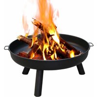 Feuerschale Gemütliche Feuer Kamin Feuerkorb rost Garten 80 cm Metall Feuerkorb - Schwarz - Vingo von VINGO