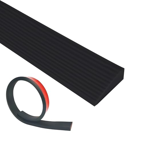 RANJIMA Türschwellenrampe, Rollstuhlrampe 100 x 5,5 x 1.6cm, Übergangsprofil Selbstklebend, Silikon Schwellenrampe, rutschfeste Rollstuhl-Rampe, Rampe Türschwelle für Türschwellen Badezimmer Böden RANJIMA Türschwellenrampe, Rollstuhlrampe 100 x 5,5 x 1.6cm, Übergangsprofil Selbstklebend, Silikon Schwellenrampe, rutschfeste Rollstuhl-Rampe, Rampe Türschwelle für Türschwellen Badezimmer Böden von RANJIMA