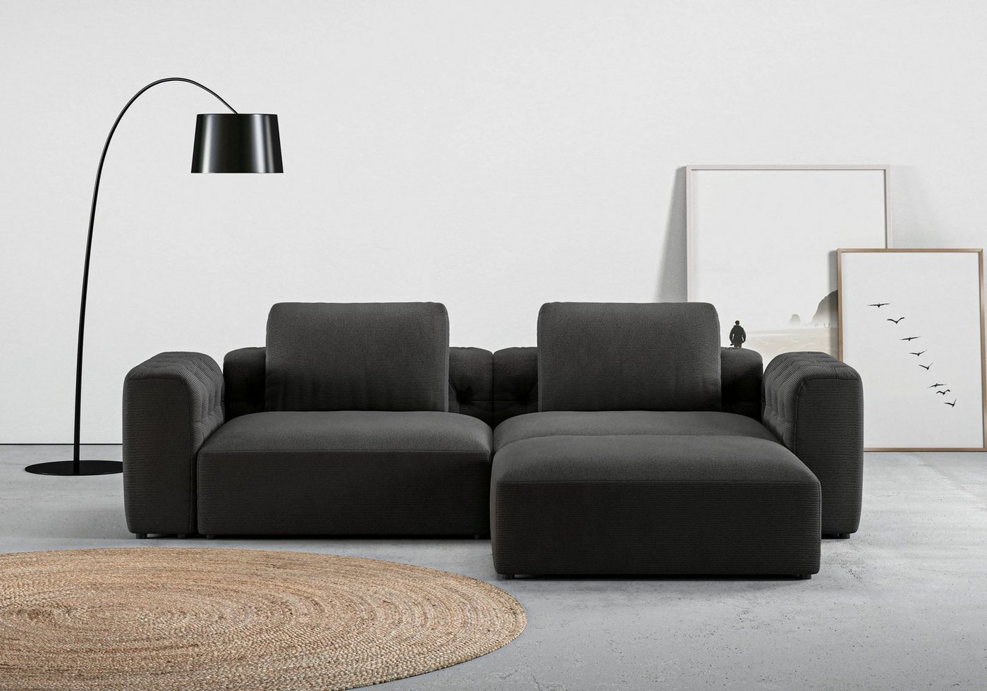 RAUM.ID Ecksofa Cushid L-Form, Modulset, bestehend aus 3 Teilen von RAUM.ID