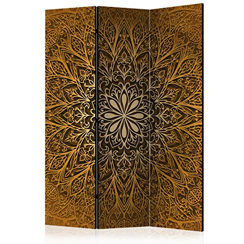 murando Raumteiler Mandala Ornament Oriental Foto Paravent 135x172 cm einseitig auf Vlies-Leinwand Bedruckt Trennwand Spanische Wand Sichtschutz Raumtrenner - Home Office - braun beige f-A-0491-z-b von RAUMTEILER / PARAVENT B&D XXL