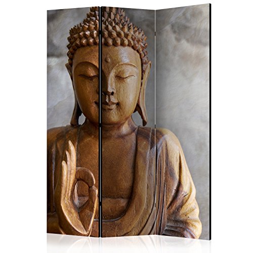 murando Raumteiler Spa Zen Buddha Foto Paravent 135x172 cm einseitig auf Vlies-Leinwand Bedruckt Trennwand Spanische Wand Sichtschutz Raumtrenner Home Office braun grau von RAUMTEILER / PARAVENT B&D XXL