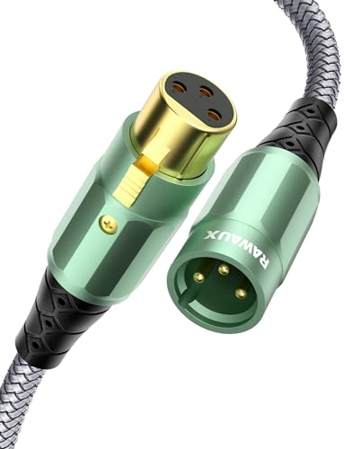 RAWAUX XLR Kabel 3M, 3 polig XLR Stecker auf Buchse Microfonkabel Verlängerungskabel Symmetrisch XLR Audio Kabel für Lautsprecher, Mischpult, Verstärker von RAWAUX