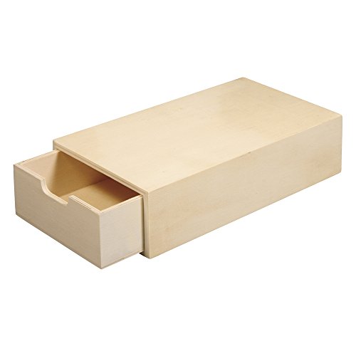 Rayher 62601000 FSC Mix Credit Holzbox, 20 x 10 x 5 cm, ausziehbare Innentasche von Rayher