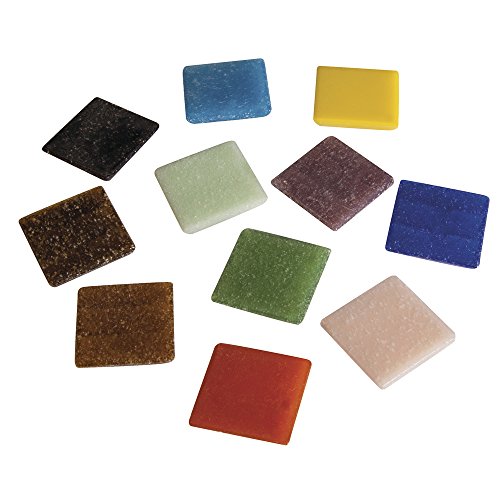 Rayher Artdecor Mosaik Mix 2x2cm, ca.325 Stück, Dose 1kg ,Glasmosaik, Glassteine, Bunte Mischung, 1453149 von Rayher