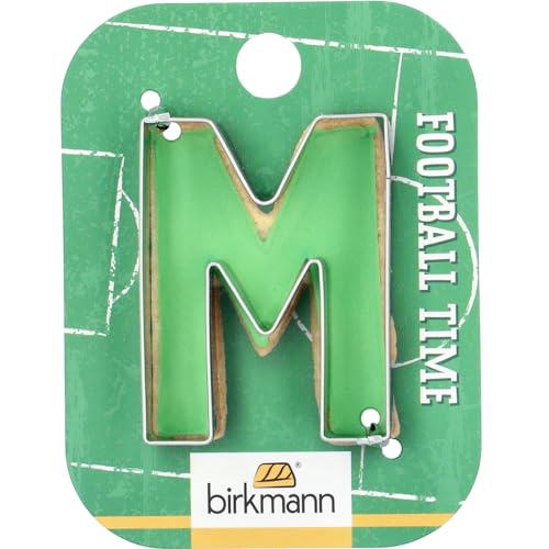 Birkmann, Ausstechform Buchstabe M, 5 cm, auf Card Board, passend zur EM, mit polierter Naht von RBV Birkmann