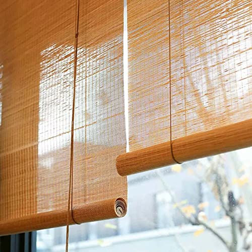 Bambusrollo Rollos Bambus Rollo Sonnenschirm Für Außen Pergola Balkon Sichtschutz Bambus Rollo Beschattung Atmungsaktiv Lichtfilterung Sichtschutz Bambus Raffrollo Für Fenster Türen (Size : W120xH110 von REDBMX