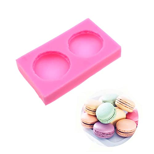 3D Macaron Silikonform Macaron Hamburger Backformen Perfekt für Kerze Muffin Kuchen Cupcake Dekorieren (2 Löcher) von Reland Sun