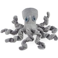 Relaxdays Türstopper Oktopus, für Boden, innen, schwer, Stoff Tier, Deko Türsack HxBxT 11 x 15 x 35 cm, grau von RELAXDAYS