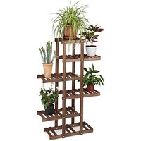 relaxdays Blumenregal Holz dunkelbraun rechteckig 81,0 x 125,0 cm von RELAXDAYS