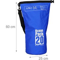 relaxdays Dry Bag Ocean Pack LKW-Plane blau 20,0 l von RELAXDAYS