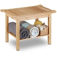 relaxdays Sitzbank 10020949_0 braun Holz 66,0 cm von RELAXDAYS