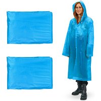 relaxdays unisex Regenmantel blau Einheitsgröße 2 St. von RELAXDAYS