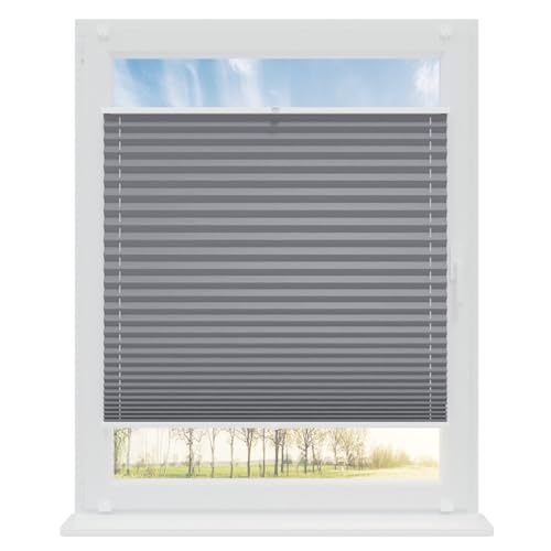 RENA Plissee ohne Bohren Rollos für Fenster | Faltrollos für Fenster & Tür | Plisseerollo nach Maß Verdunkelung | Fenster Rollos für Innen | Jalousie Grau 105x100 cm RENA Plissee ohne Bohren Rollos für Fenster | Faltrollos für Fenster & Tür | Plisseerollo nach Maß Verdunkelung | Fenster Rollos für Innen | Jalousie Grau 105x100 cm von RENA