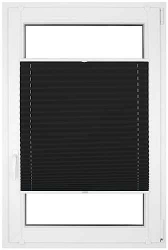 RENA Verdunklungsplissee ohne Bohren Plissee Blickdicht Fenster Balkonfenster Balkontür Verdunkelung Sichtschutz Sonnenschutz Innen Plissé Schwarz 65x120 cm RENA Verdunklungsplissee ohne Bohren Plissee Blickdicht Fenster Balkonfenster Balkontür Verdunkelung Sichtschutz Sonnenschutz Innen Plissé Schwarz 65x120 cm von RENA