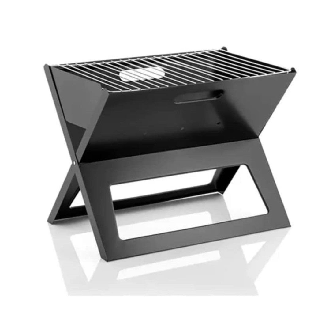 RESCH Holzkohlegrill 502595 mobiler Klappgrill mit Grillrost, für 2-3 Personen, 46x28x36 cm, Holzkohle Klapp-Grill mit Grillrost, Kohlegrill, Campinggrill, BBQ-Grill, Rundgrill, Klappgrill Camping, Klappgrill Tischgrill Standgrill Outdoor Grill Balkongrill Gartengrill von RESCH