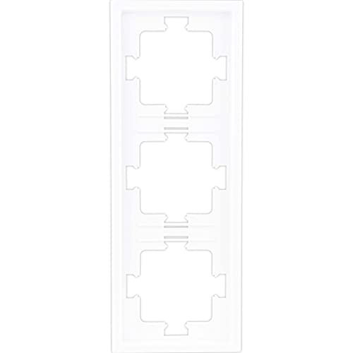 REV 0230830104 Futura, 3-fach Rahmen Steckdose, Rahmen Serienschalter, Wechselschalter, weiss von REV