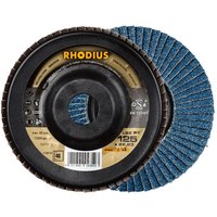 Rhodius Abrasives - rhodius lsz P1, 10 Stück, 115 mm, Korn 24, Fächerscheibe von RHODIUS ABRASIVES