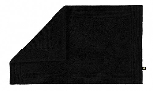 RHOMTUFT Prestige Badvorleger, 100% Baumwolle, 15 Schwarz, 60 x 60 cm, WC-Vorleger ohne Passform von RHOMTUFT