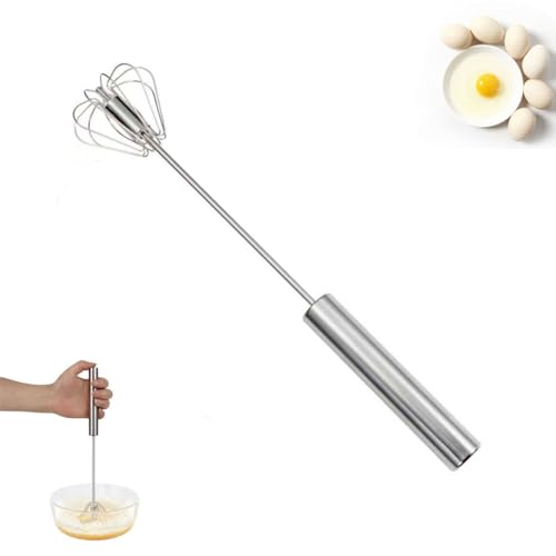 Halbautomatischer Schneebesen aus Edelstahl, Handmixer, halbautomatischer Schneebesen for Schaum und Schlagsahne for Zubereiten von Sahne, Mischen, Schlagen und Schlagen (Size : 16in) von RIEONA